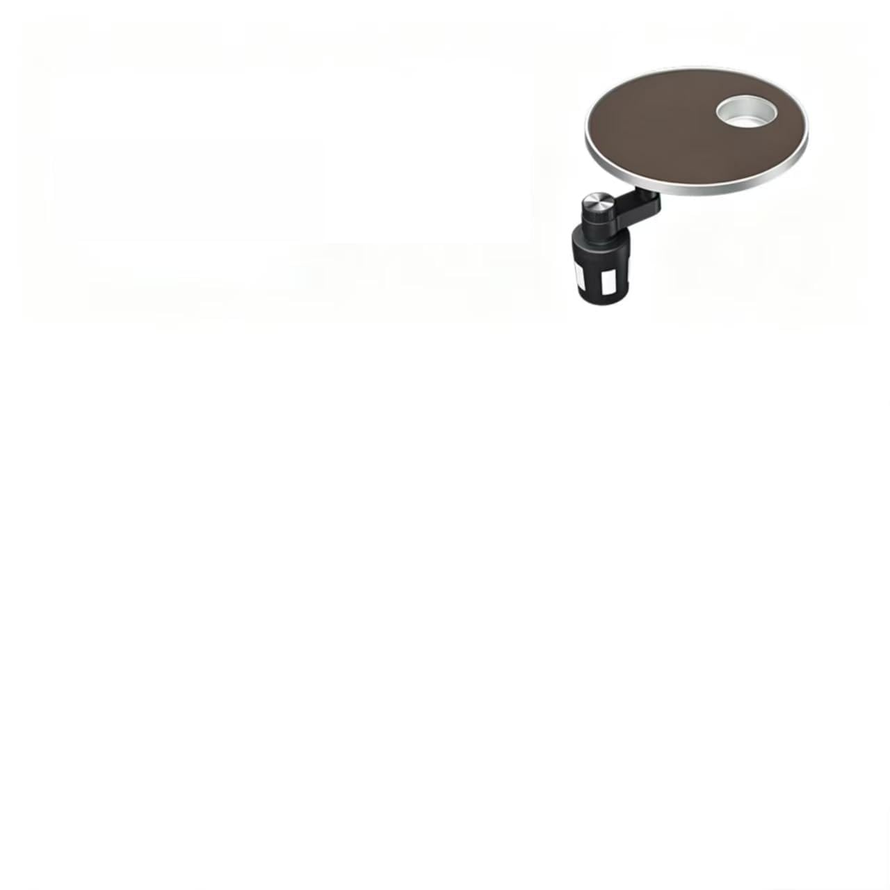 QIZUN Car Swivel Tray Table Suitable for Audi Q5 Sportback FY 2021-2024, Rotating Circular Desk Suspended Tea Board Cup Holder Driver Passenger Stand,Brown
