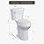 21 Inch Tall Toilet, Two-Piece ADA Round Bowl Toilet with Soft-Close Seat & Comfort Height, S-Trap, Powerful Siphon Jet Single Flush 1.28 GPF, 12" Rough-In for Bathrooms White