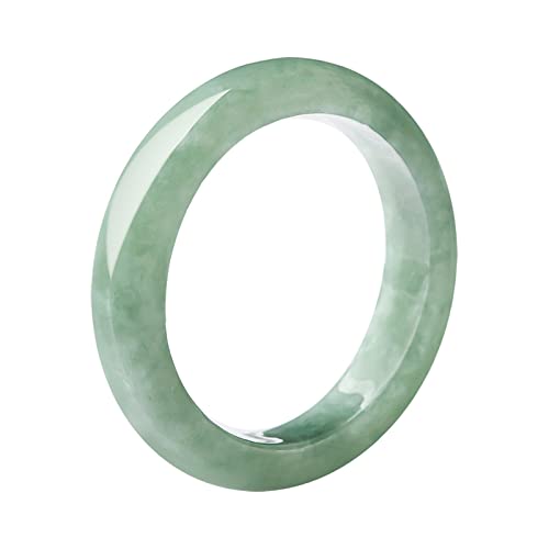 Natural Light Green Jade Ring(Size:3-13), A Grade Green Slim Jade Rings for Women 100% Real Stone Jade Band Ring Simple Gemstone Ring Jewelry Gift