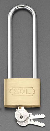 エスコ 60mmシリンダー錠(ステンレス製ツル・吊長/同一キー) EA983TC-166