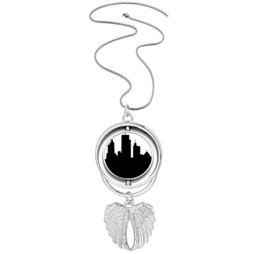 Collier ailes d'ange Sydney et gratte-ciel en argent pour femme
