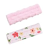 2-Pack Car Seat Strap Covers, Infant Seatbelt Covers, Velvety Soft Double-Sided Use Car Seat Shoulder Strap Pads for Infant Toddler, Colorful Flower