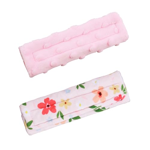 2-Pack Car Seat Strap Covers, Infant Seatbelt Covers, Velvety Soft Double-Sided Use Car Seat Shoulder Strap Pads for Infant Toddler, Colorful Flower