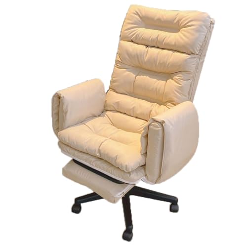OZBME Silla de Escritorio Grande y Alta, sillón reclinable Giratorio con reposapiés, Silla ergonómica para computadora, sillas de Altura Ajustable para Sala de Estudio y Juegos.