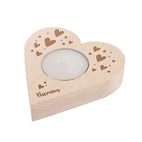Teelichthalter Herzen 9cm Personalisiertes Geschenk