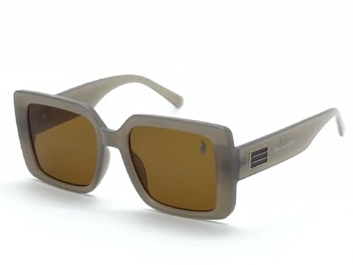 Óculos de Sol Quadrado Casual Polo London Club com Proteção UVA/UVB - Kit contém estojo e flanela (N