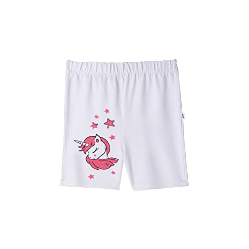 Image of YouGotPlanB Girl's Everything Nice Cycling Shorts - (CS-Nice White & Black 10-12 Years) Set of 2