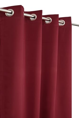 Image of LaVichitra 2 Pieces Premium Blackout Curtains - Thermal Insulated, 3 Layered, 100% Opaque Long Door Curtain - 9 ft, Maroon