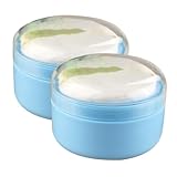 DECHOUS 2個入り ボックス パウダーパフ シフターパウダーケース タルカムパウダーケース タルカムパウダーパフケース 体 パウダーパフボックス ドライパフ 容器 赤ちゃん