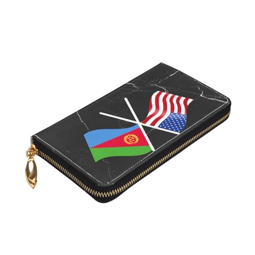 American And Eritrea Flag Wallet Card Bag4