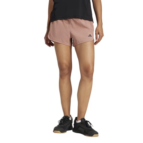 Adidas Women's Pacer 3-Stripes Woven High-Rise Training Shorts, Warm Clay/Black, X-Small/5" Inseam