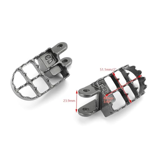 Repose-pieds en acier pour moto à structure renforcée CR80 - 3