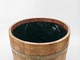 OAKENZ Half Barrel Planter Liner – Wine & Whiskey Barrel Planter Insert (Fits up to 29 in) – Waterproof Heavy-Duty Plastic Liner for Half Barrel Planters – UV-Resistant