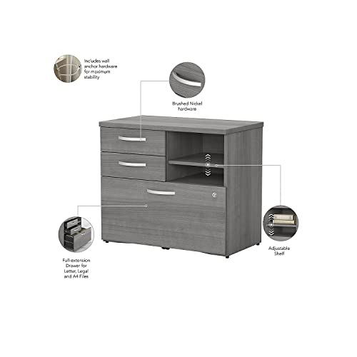 Bush Business Furniture Studio C Office Storage Cabinet With Drawers And Shelves, Platinum Gray #TOP3