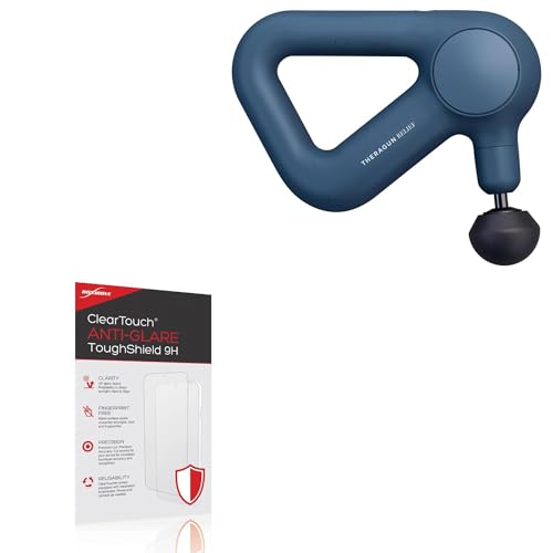 BoxWave Screen Protector Compatible With Therabody Theragun Relief - ClearTouch Anti-Glare ToughShield 9H (2-Pack), Anti-Glare 9H Tough Flexible Film Screen Protector