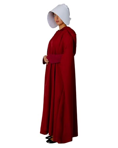 Funidelia Disfraz Oficial de El Cuento de la Criada para mujer, Incluye capa con capucha, mangas y sombrero, Talla S - M - Traje para adultos para fiestas, Carnaval y Halloween
