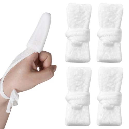 XYYLLL Finger Cots 4pcs Cotton Fingers Bandages Finger Covers Protector for Wound Support and Protection