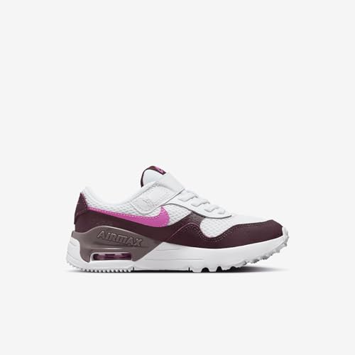 Nike Air Max SYSTM Little Kids' Shoes (DQ0285-116, White/Burgundy Crush/Violet Ore/Playful Pink) Size 11.53