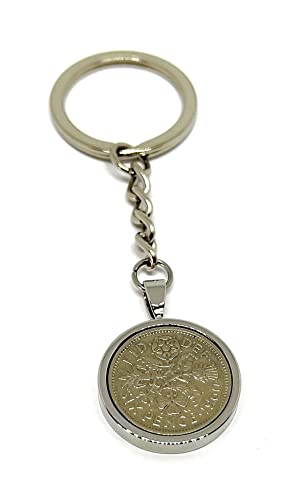 Llavero de 62 cumpleaños de 1960 seis peniques moneda de plata de 62 años regalo para hermano