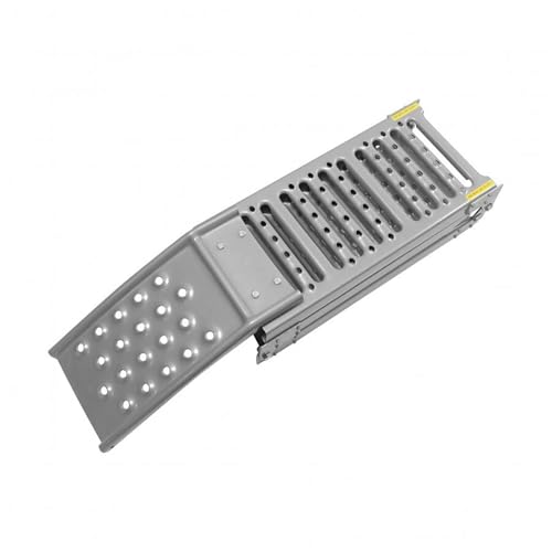 Rampas para Silla de Ruedas para Hogares, Rampas de Carga para Autos de Alta Resistencia para Motocicletas Plegables de Acero, para Escaleras de Casa (Gris) miniatura 2