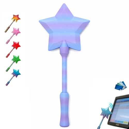 3D Printed credit card wand Magic Card Holder Star wand Contactless Payment Card Holder Magic wand credit card holder Suitable Scenarios for Card Payment Pay (Mix Blue)