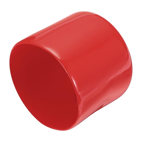Image of uxcell 4pcs Rubber End Caps 51mm ID Vinyl Round End Cap Cover Screw Thread Protectors Red, 40mm Height