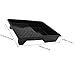 LIFKOME Plastic Paint Tray with Deep Basin for Paint Rollers and Brushes, Black Sturdy Mixing Palette for Home Painting Supplies and DIY Wall Painting Tools