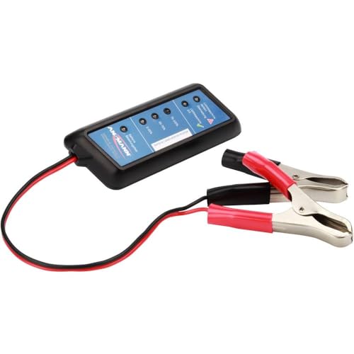 ANSMANN Testeur de batterie de voiture Power Check (1 pce) – Testeur de batterie 12V avec pinces croco – Tensiomètre professionnel pour batterie auto
