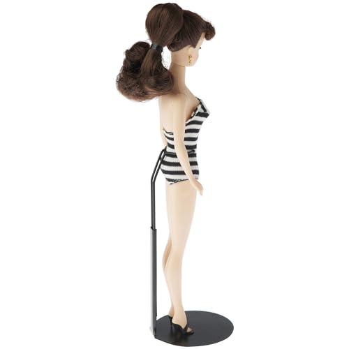 Image of Plymor DSP-5125B Black Adjustable Doll Stand, fits 10, 11, and 12 inch Slim Waist Dolls, Waist is 1.125 inch - 1.5 inch wide, 3.25 inch - 4 inch around, Pack of 12