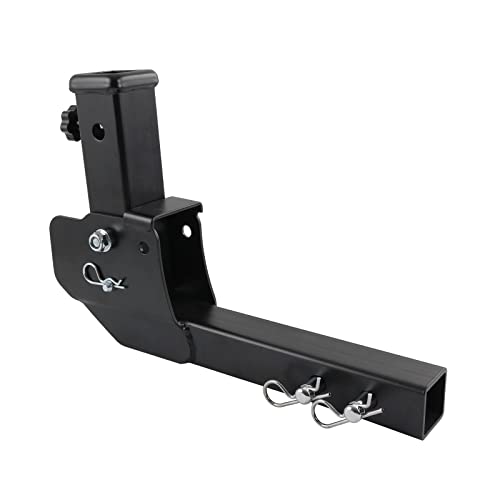 Image of JDMSPEED Trailer Hitch Folding 2" Trailer Hitch 500LB Capacity Shank Mount Cargo Wheelchair Carrier Adapter