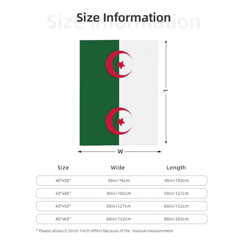 Couverture flanelle drapeau Algérie plaid chaud pour canapé et lit - 4
