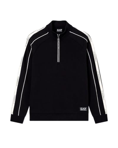 EA7 Emporio Armani - Sudadera para hombre Logo Series de mezcla de algodón 7M000971AF10377 8033995834413 - XXL, Negro , L