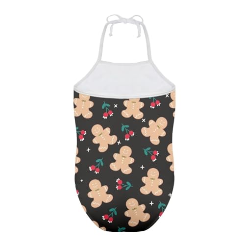Image of Girls One Pieces Christmas Swimsuit Cute Swimwear Bathing Suits Beach Sport Halter Swimwear Vacation Pool Party Size