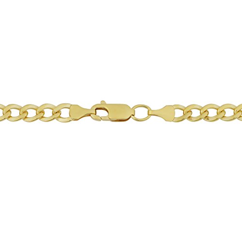 Kooljewelry 14k Yellow Gold Filled Polish Miami Cuban Curb Link Chain Bracelet (5 mm, 8.5 inch) - Image 3