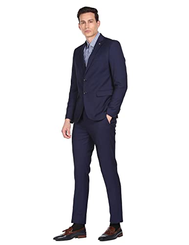 Image of Arrow Men's Polyester Self Design Formal Business Suit Pants Set