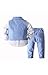 Abolai Baby Boys' 3 Piece Vest Set with White Shirt,Vest and Pant (Lightblue, 2-3 Years)