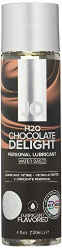 JO H2O Water Based Flavored Personal Lubricant, 4 Ounce Chocolate Delight Lube for Men, Women and Couples (Plant Sourced Glycerin and Free of Fragrance)