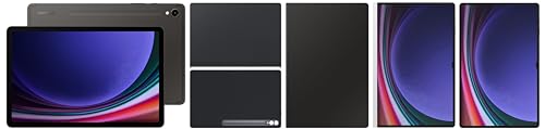 Image of Samsung Galaxy Tab S9 Ultra, RAM 12 GB, ROM 512 GB, Wi-Fi + 5G Tablet, Gray with S9 Ultra Screen Protector & S9 Ultra Keyboard, Black & S9 Ultra Notepaper Screen, White & S9 Ultra Book Cover, Black