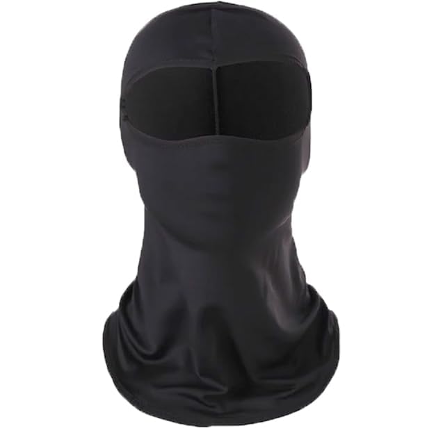 Ezranova Máscara facial de esquí de Balaclava para hombres, cobertura completa de la cara negra, pasamontañas de esquí para hombres, protección UV y protección contra el viento, calentador de cuello
