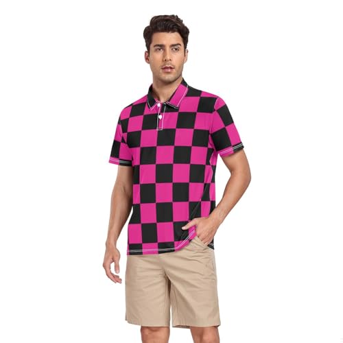 Polo de golf à carreaux Buffalo pour homme décontracté taille S-XL