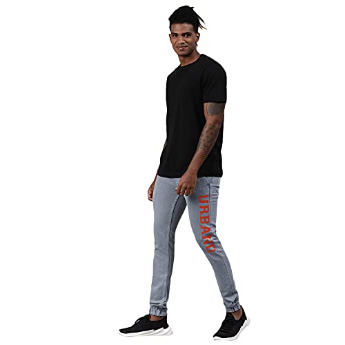 Image of Urbano Fashion Men's Printed Jogger Jeans Slim Fit Stretch