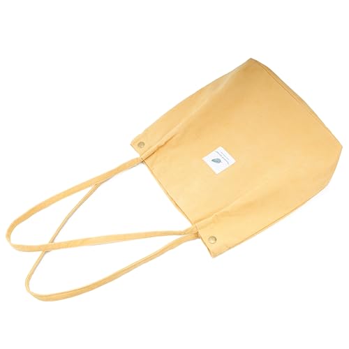 Image of Corduroy Tote Bag Cute Tote Bags for Women Shoulder Bag with Inner Pocket for Work Beach Travel and Shopping Grocery