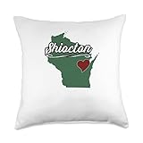 Shiocton - Wisconsin | WI USA - City State Souvenir - Throw Pillow