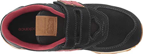 Image of New Balance Kid's 574 V1 Hook and Loop Sneaker, Black /Earth Red, 4.5 W Big Kid (8-12 Years)