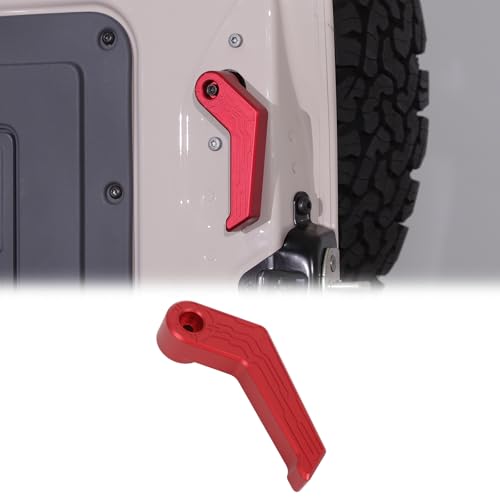 Tumukiw Nova substituição de alça de porta traseira compatível com INEOS Grenadier 2020-2024 2025+ acessórios liga de alumínio porta porta-malas traseira guarnição alça guarnição (vermelho)