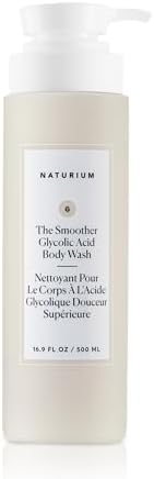 Naturium The Smoother Glycolic Acid Exfoliating Body Wash | With an AHA Blend of Glycolic & Lactic Acids, For Rough, Uneven Skin | 16.9 FL OZ / 500 ml