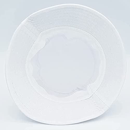 Taidor Cotton Bucket Hat Solid Color Beach Hat Summer Travel Sun Hats Fisherman Cap Smile White #TOP4