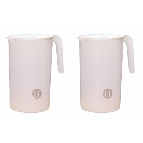 冷水筒 2リットル 2.5リットル ピッチャー 水差し 水さし 冷水ポット 大容量 水 シンプル おしゃれ 2本セット 広口 洗いやすい 家庭用 業務用 会社 持ちやすい プラスチック クリア 軽い 水出し ギフト