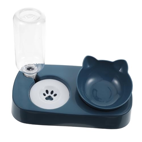 PERSELOSO ペット用給餌ボウル 自動給水器 猫 犬 ウサギ対応 首保護設計 傾斜式フードボウル 取り外し可能 お手入れ簡単