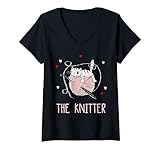 Photo Gallery donna sewing funny cat and knitting lovers the knitter maglietta con collo a v Photo Gallery donna sewing funny cat and knitting lovers the knitter maglietta con collo a v